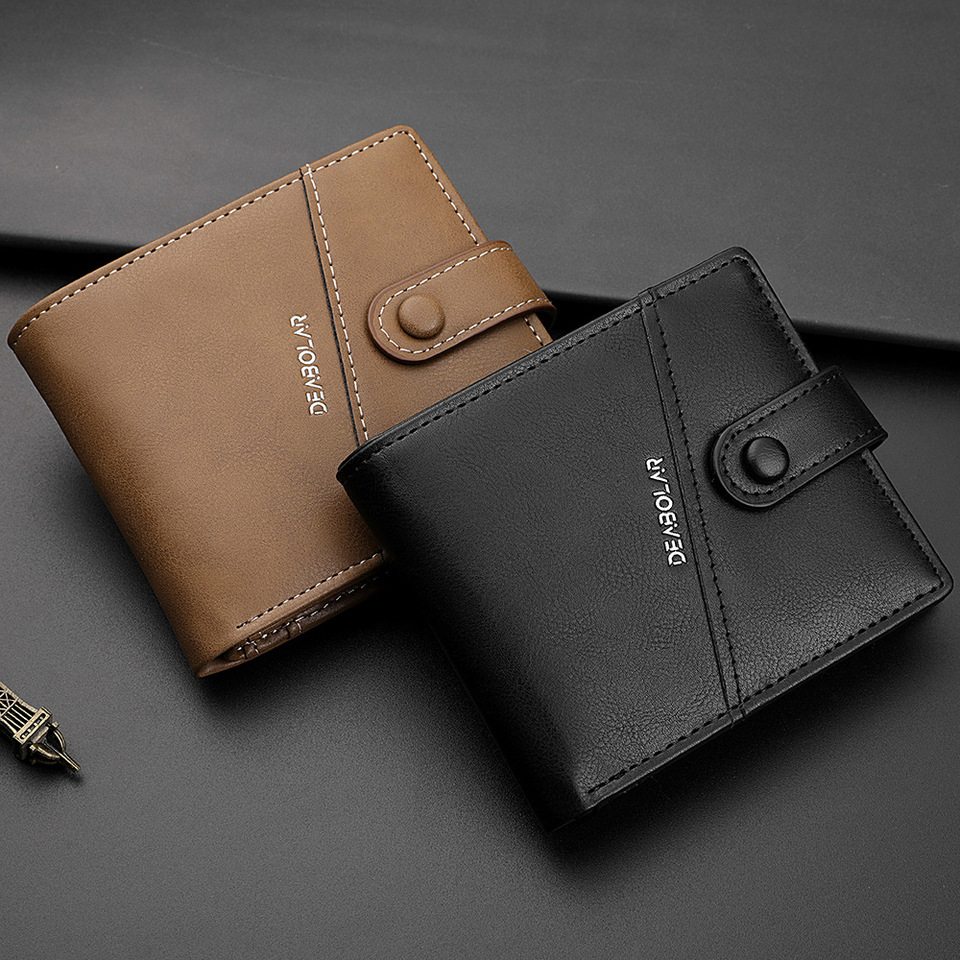 Men's Short PU Leather Wallet, Business Casual Men's Wallet, Multi-card Slot, Credit Card Holder Men's Wallet