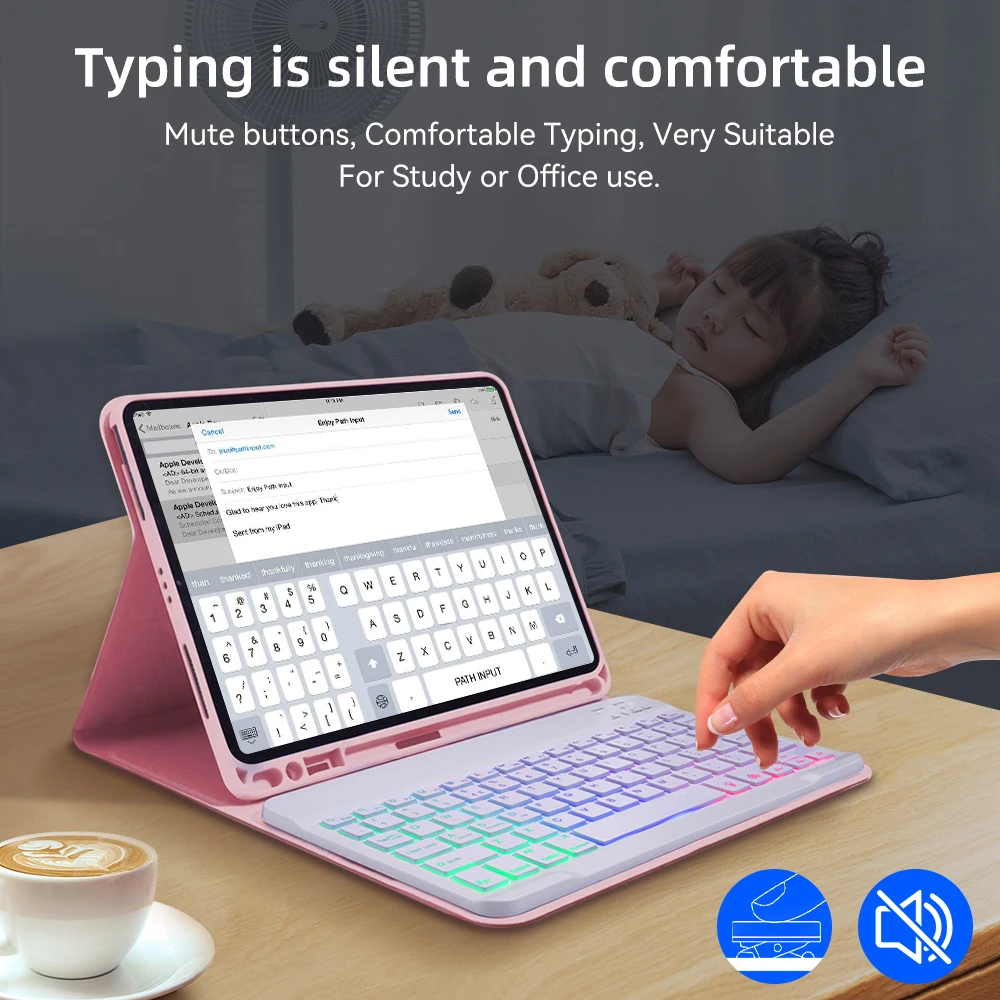 Magic Keyboard for iPad Pro 11 12.9 Air 4 5 2024 Air 11 M2 Pro 11/13 M4 iPad 7/8/9th Mini 6 7 10.9 5/6th 9.7 10th Gen Cover 4