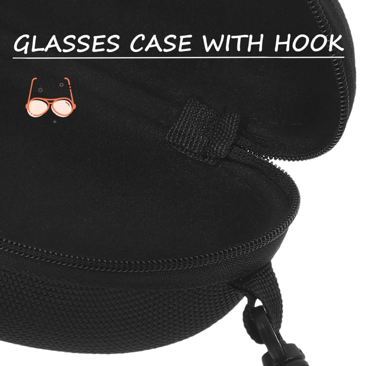 Portable Zipper Carabiner Sunglasses Protector Box Hard Glasses Case Travel Pack Eyewear Accessories Hook glasses case
