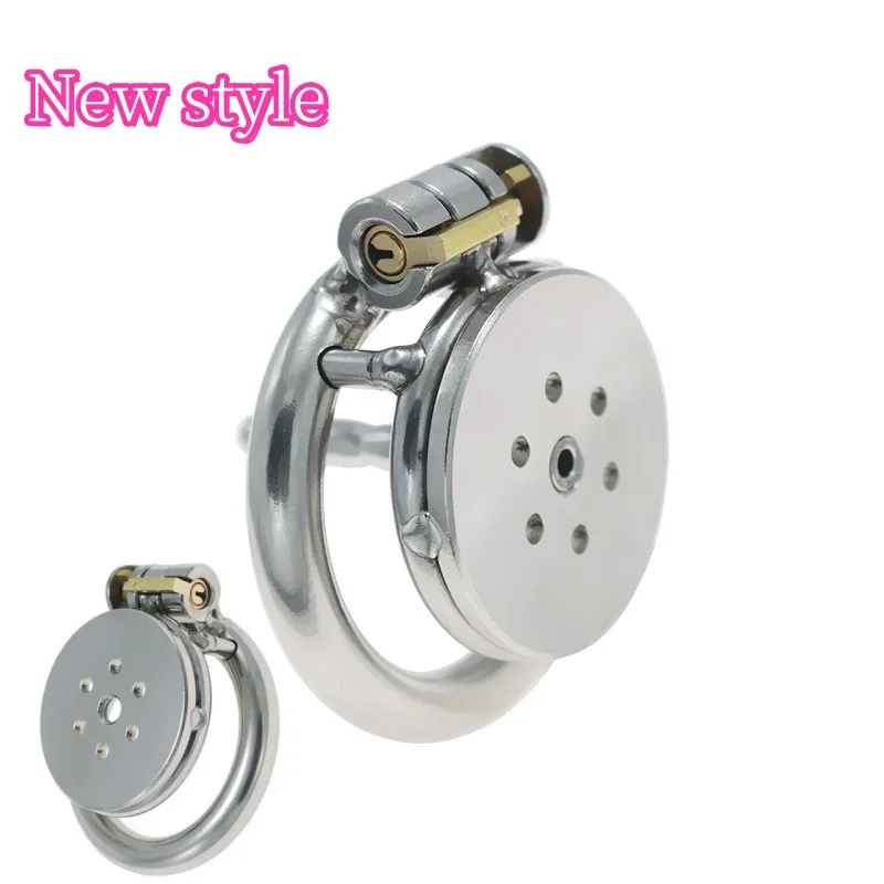 Male Chastity Cage Sissy Skeleton Pseudo Penis Lock with Metal Conduit Anti-cheating Gay Bondage Cock Cage SM Erotic Sex Toys