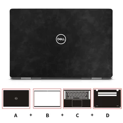Elegant Leather Full Body Laptop Case with Stylish Sticker Cover for 14 2IN1 5410 (Black ABCD)