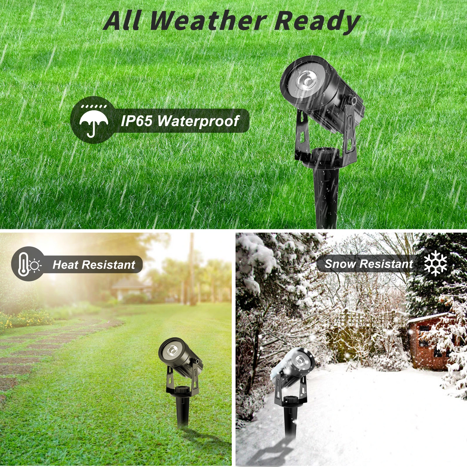 T-SUNRISE LED Solar Light Outdoors Waterproof IP65 Powered Lighting Garden Lawn Lamps Landscape Warm/Cold White RGB SpotLights