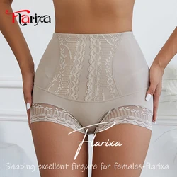 Flarixa High Waist Lace Slimming Tummy Control Shapewear - XXL (Beige)
