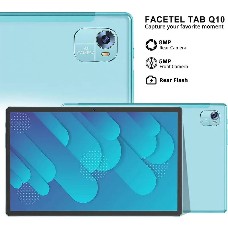 Facetel-Tablette Octa Core, Version Globale, Q10, 10 Pouces, 4 + 64 Go,  8000 mAh, 120Hz, Écran LCD 2.5K, Vert, Android 11 - AliExpress
