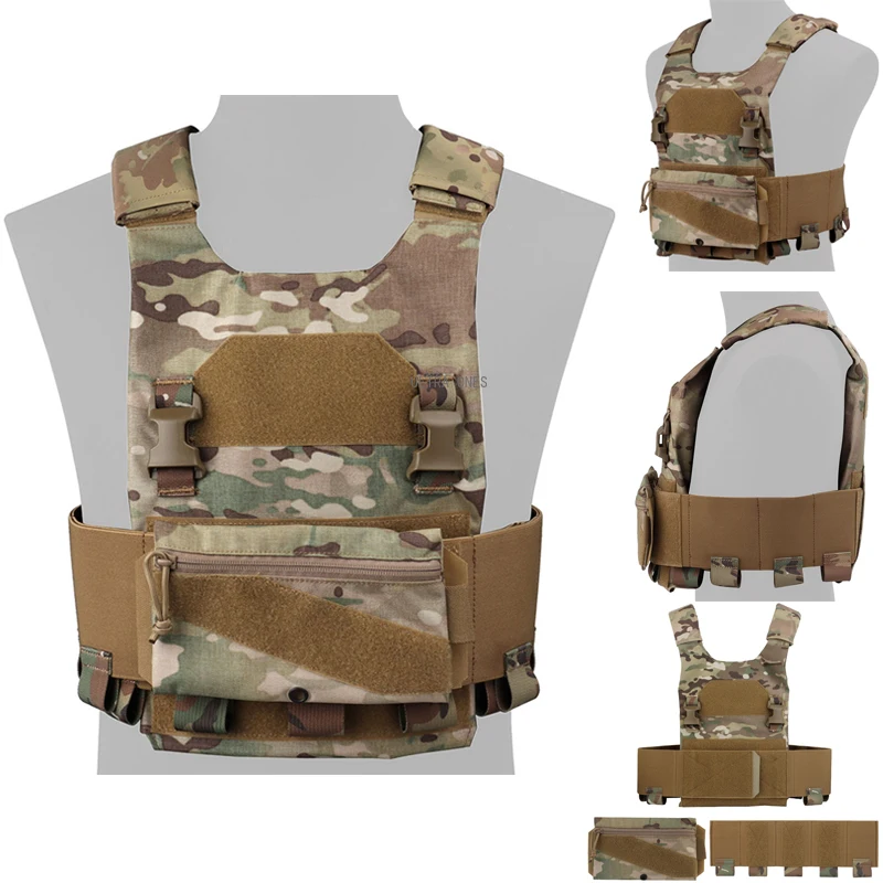 

Tactical Vest Airsoft Paintball Shooting Adjustable Waistcoat Outdoor Hunting Wargame Cs Breathable Lightweight Vests with Pouch