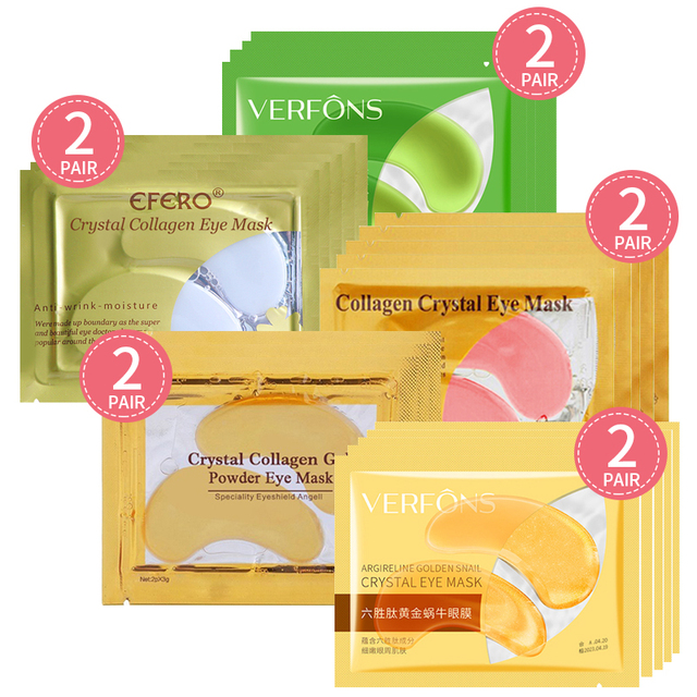 Crystal Collagen Anti-Wrinkle Eye Mask Anti Aging Moisturizing Eye Care Gel Eye Patches Anti Eye Bags Dark Circle