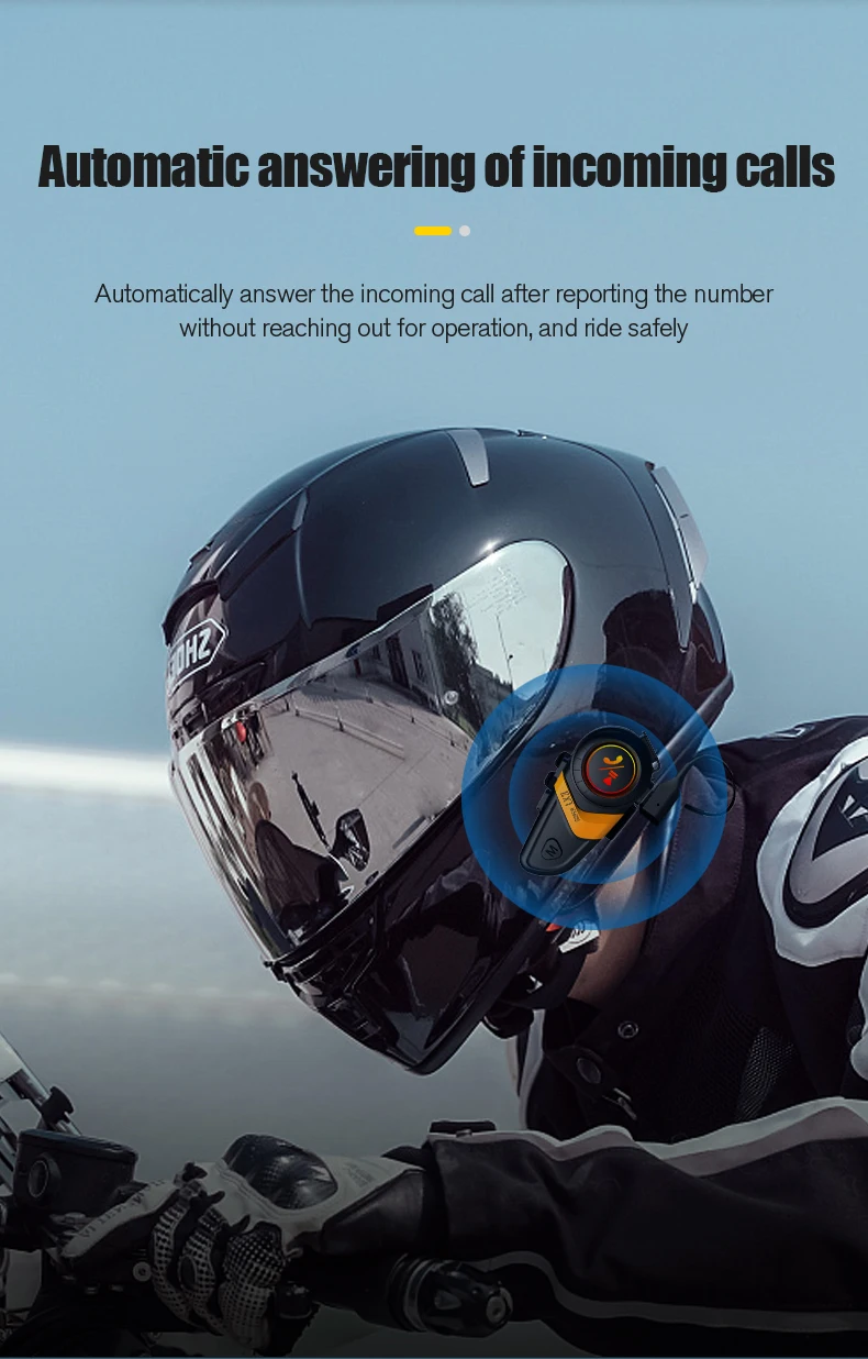 LX3 Motorcycle Helmet Motorcycle Bluetooth Headset Handsfree Wireless