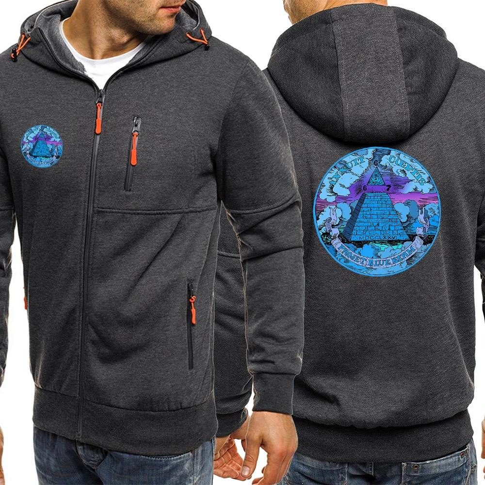 

Pyramid Eye Of Horus Printing Hoodies Mens Harajuku Zip Up Sweatshirt Oversize Loose Clothing Pocket Zipper Hoody Menswear