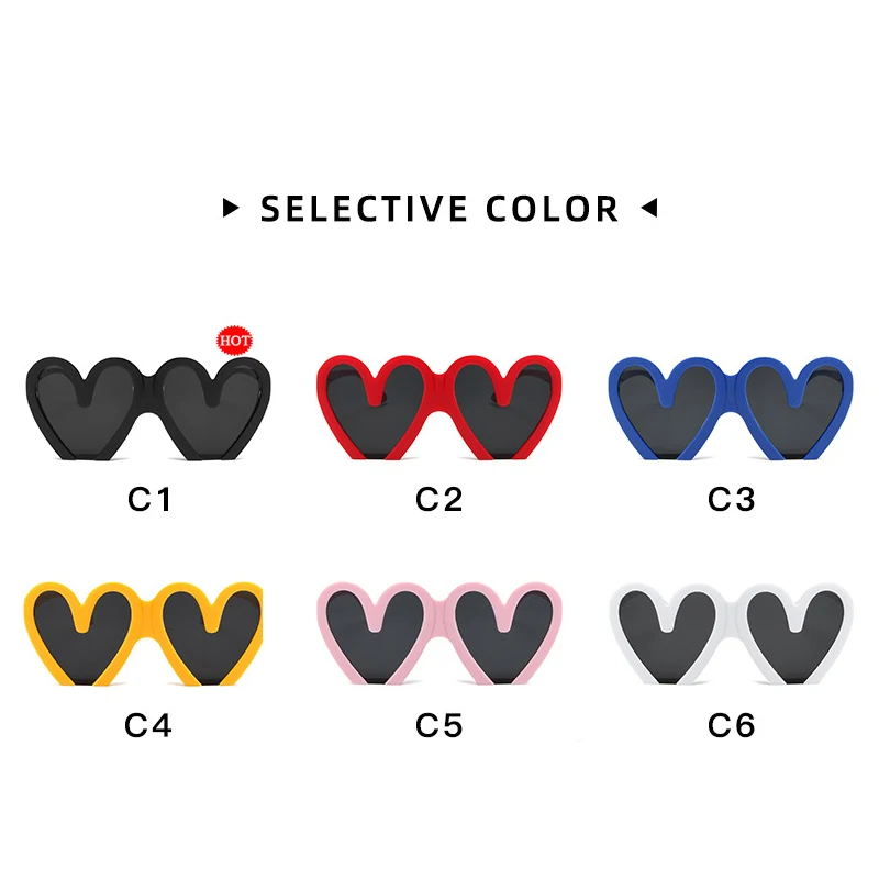 XJiea Heart Sunglasses For Women Fashion 2024 Designer Steampunk Trend Female Sun Glasses Part Lovel Eewear_voghion.com