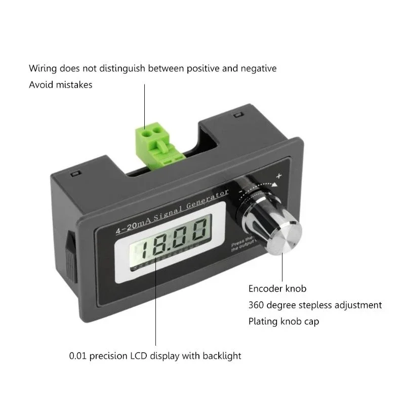 2-wire 4-20mA Current Loop Generator Panel-mounted Current Transducer Support 2,3,4 wires ship 5