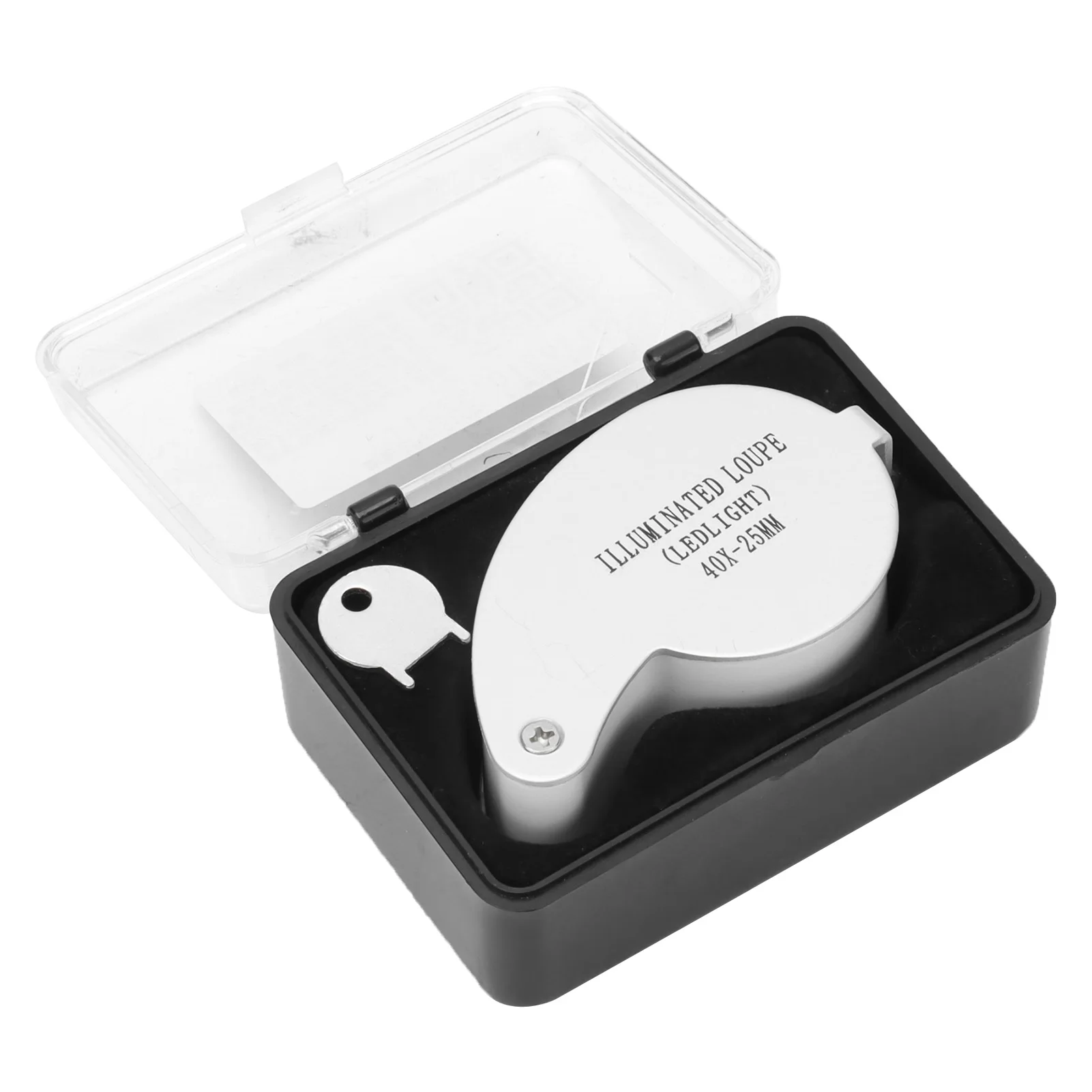 Jewelry Magnifier 40X Portable Illuminated Jewelry Loupe Magnifying Glasses for Detecting Identifying Magnifying Glasses