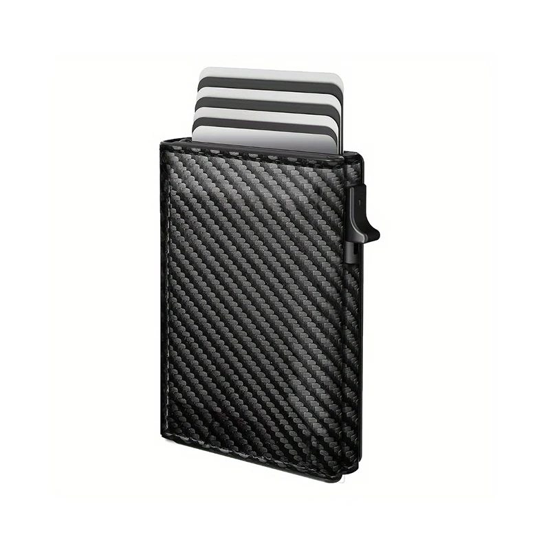 Portafoglio da lavoro da uomo Custodia magnetica con slot multi-carta Portafoglio da viaggio con blocco RFID Porta carte Porta carte - immagine 2