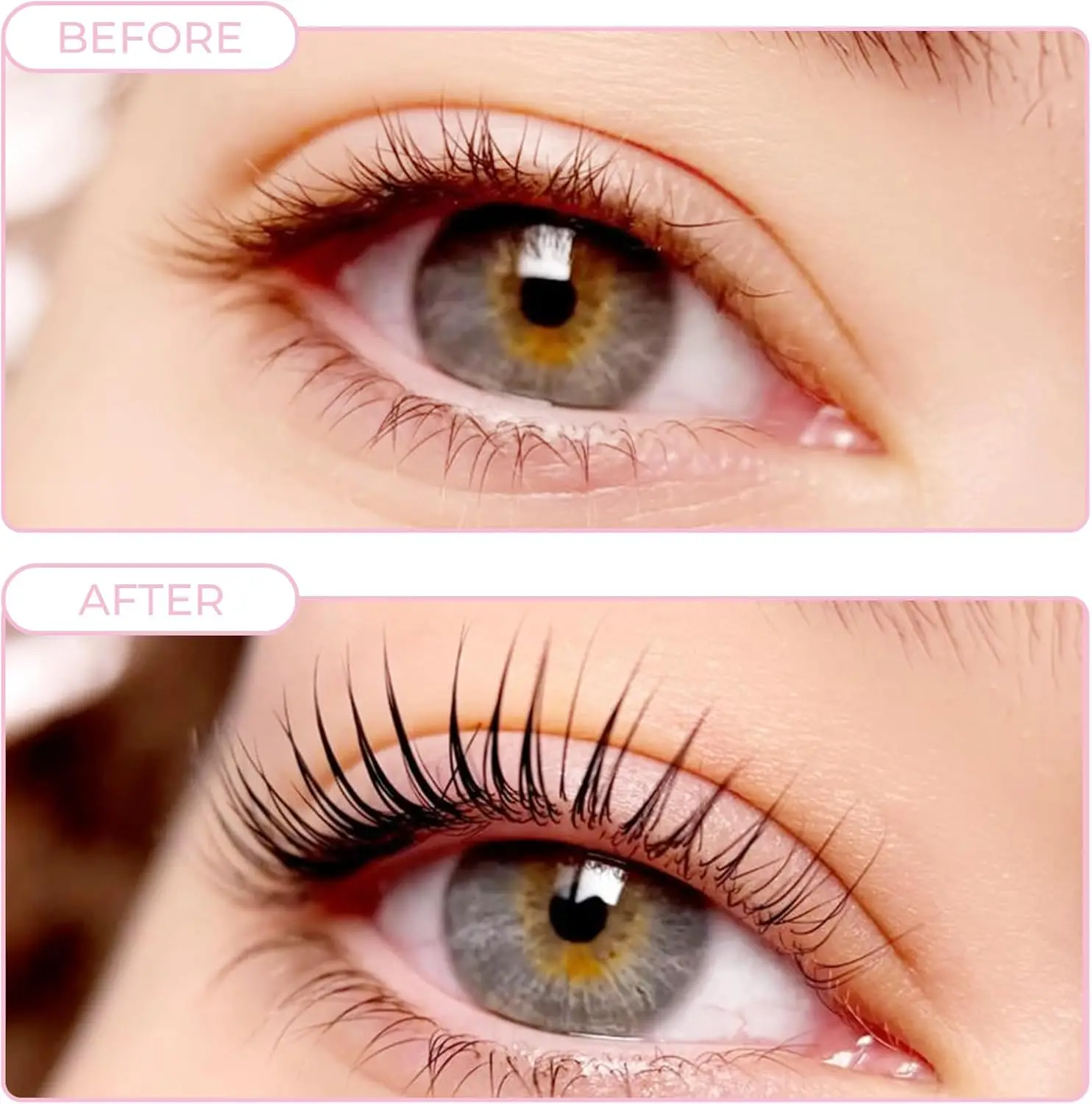 리뷰티 5쌍 L컬 실리콘 속눈썹 리프트 패드 (하부 속눈썹 컬러 포함) 재사용 가능한 속눈썹 리프트 쉴드 (속눈썹 리프트 및 컬링용)