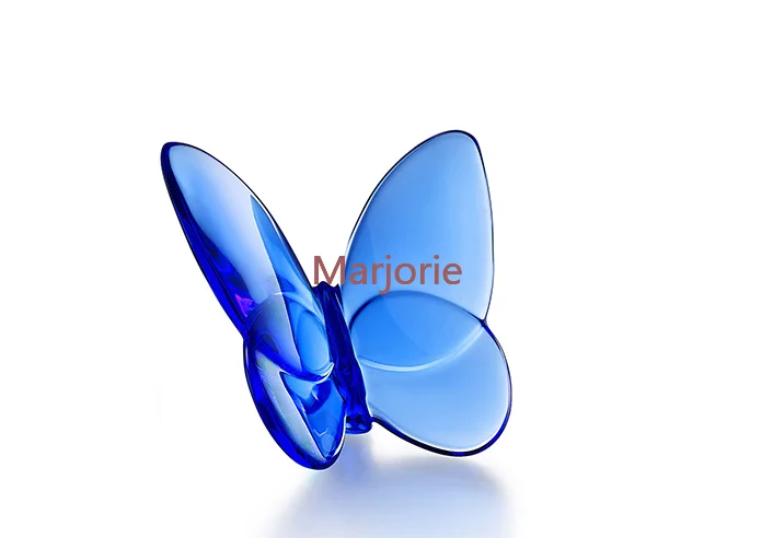 2021 Butterfly Wings Fluttering Glass Crystal Papillon Lucky Butterfly Glints Vibrantly with Bright Color Ornaments Home Decore 