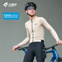 Maillot de cyclisme à manches longues pour homme Lameda, tissu Coolmax, haute élasticité, vêtements de cyclisme pour homme 3