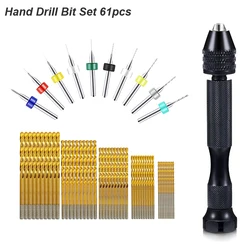 Precision Hand Drill Set for Crafting and Jewelry Making (Hand Drill Set 61pc)