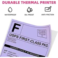 Phomemo 4x6 Thermal Labels for Shipping Label Printer - 500PCS Purple Mailing Labels 4x6 Direct Thermal Labels Fanfold BPA Free 2