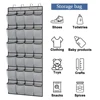 24 Pocket Durable Nonwoven Fabric Hanging Shoe Organizer Rack with Clear View Pockets and Metal Hooks for Space Saving Storage 2