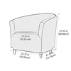 Water Repellent Club Chair Cover Stretch Tub Chair Slipcover Solid Color Sofa Cover Couch Covers Study Bar Counter Living Room 2