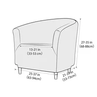 Water Repellent Club Chair Cover Stretch Tub Chair Slipcover Solid Color Sofa Cover Couch Covers Study Bar Counter Living Room 2