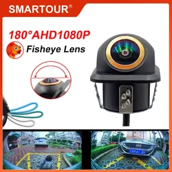 SMARTOUR Fisheye 1080P CVBS HD AHD CCD Vehicle Night Vision Rear View Reverse Parking Black Car Camera For Android DVD Monitor