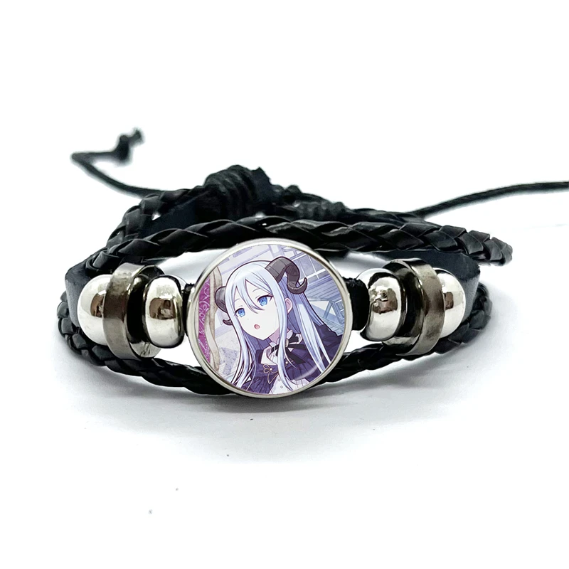 Project SEKAI Anime Yoisaki Kanade Leather Bracelets Glass Dome Snap Button Bracelet & Bangles Fashion Women Men Jewelry 2