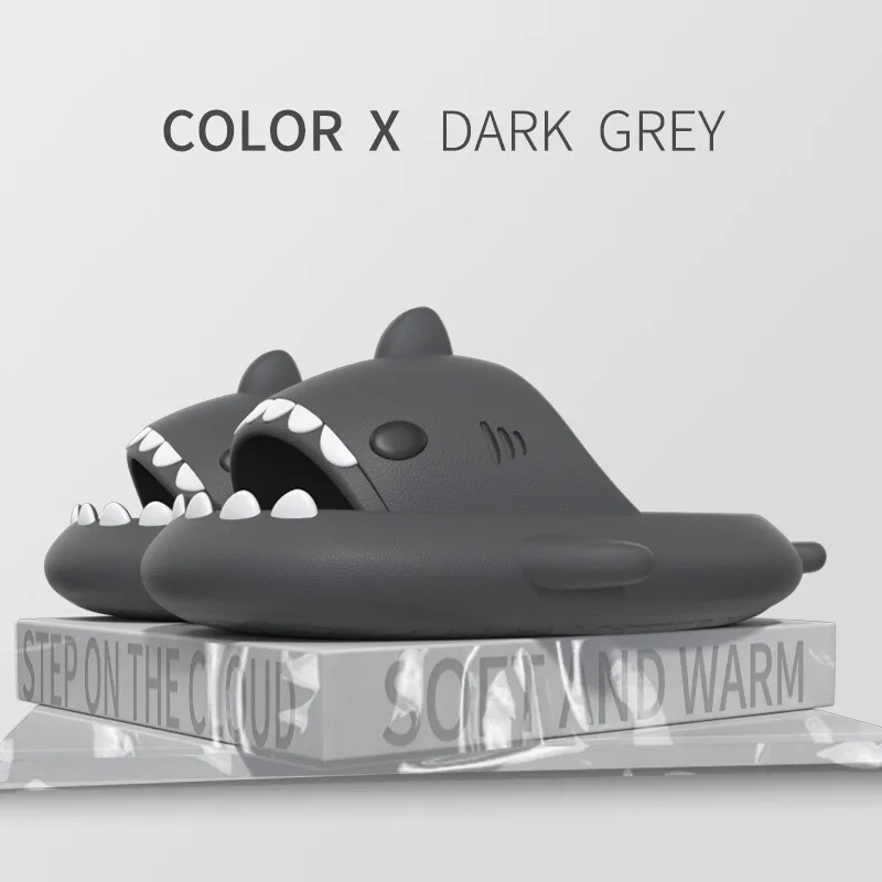 Shark gradient slippers women, summer little fairy, couple cute, ins, wear trendy men's sandals