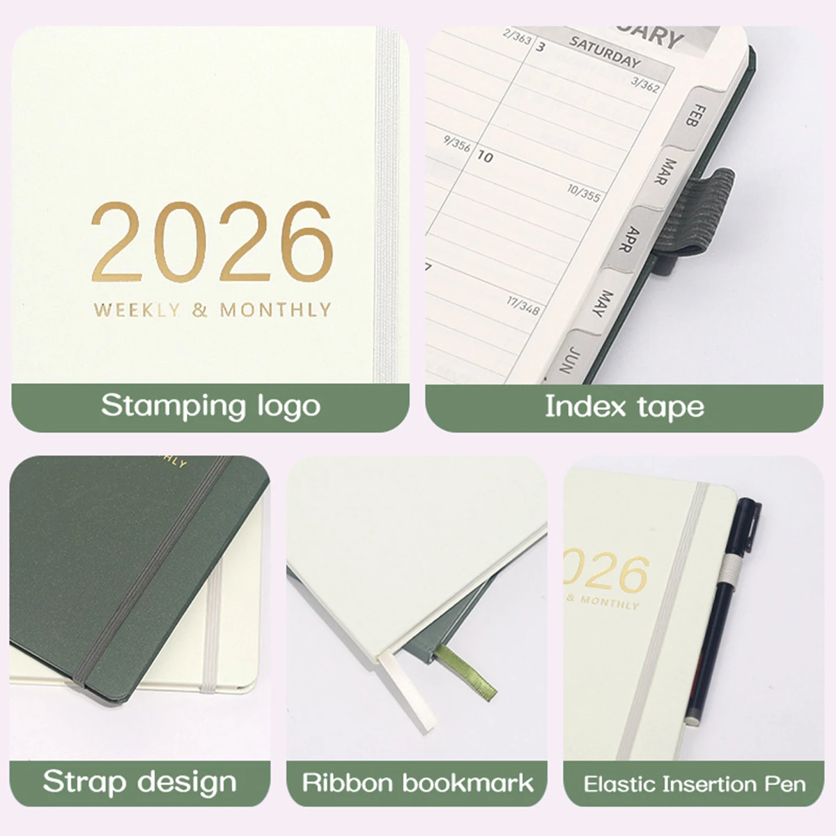 2026 From January to December Notebooks Will Be Used For Students To Loose-leaf Write Diaries Office Business Memos - 4
