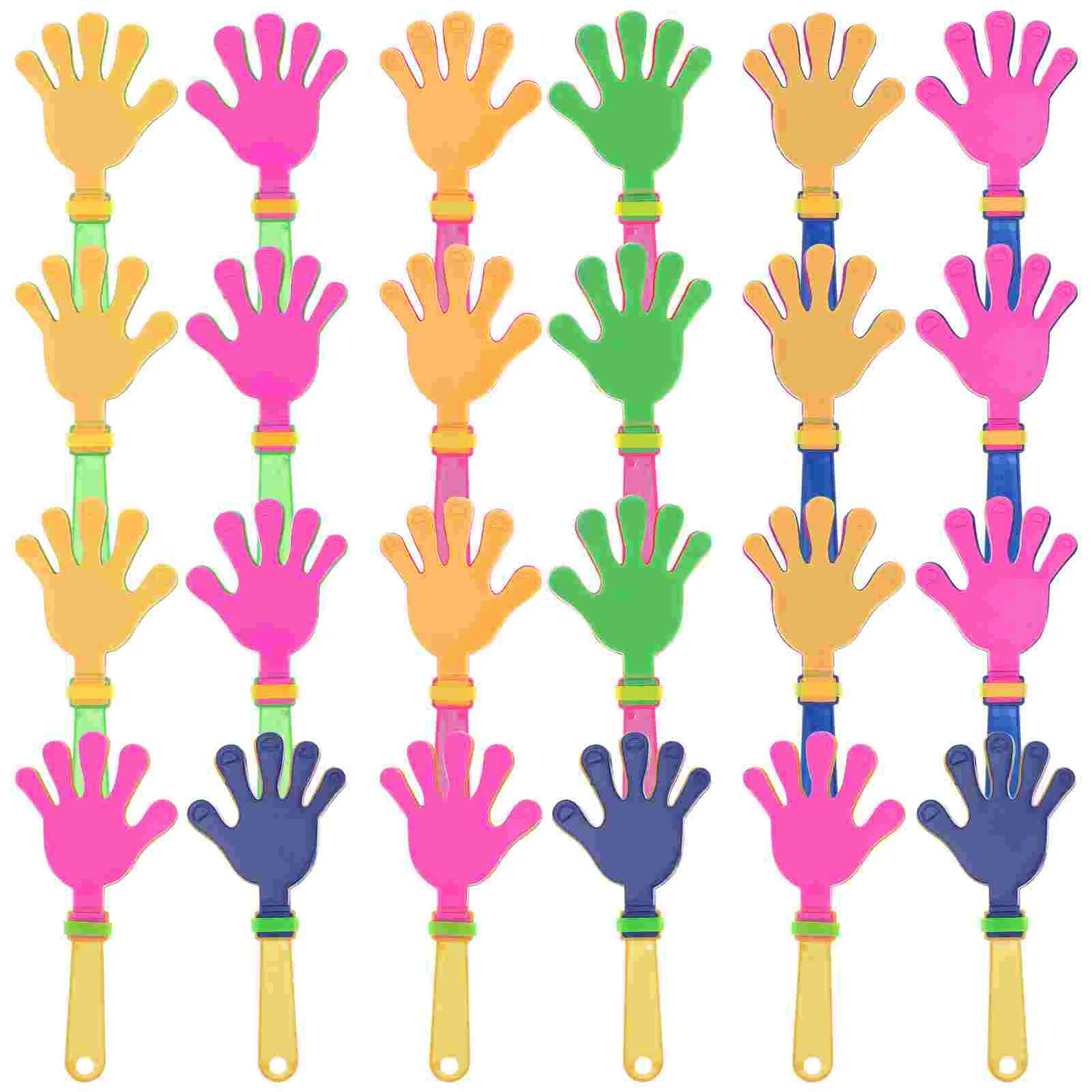 24pcs Hand Clappers Noise Makers Birthday Party Clappers Concert Sporting Events Noisemakers (Random Color)