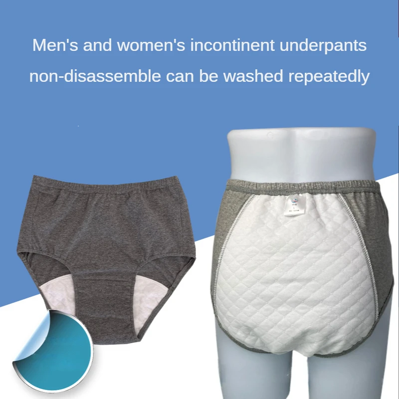 Cotton Incontinence Pants for Adults: Washable, Breathable, Adjustable Leak-Proof  Underwear for Elderly Briefs - AliExpress