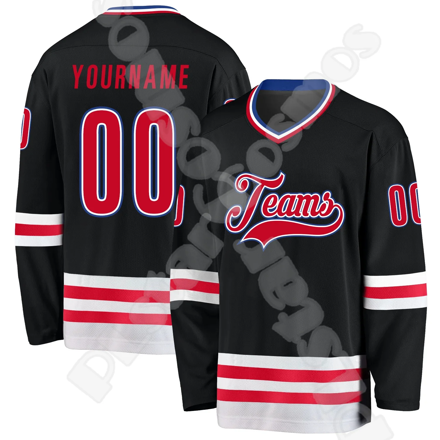 

NewFashion Custom Name Logo Team Suits Retro Vintage Pullover 3DPrint Harajuku Casual Funny Long Sleeves Hockey Jersey Shirts X7