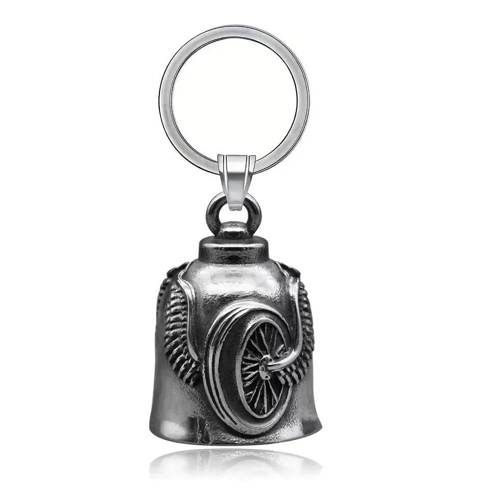 Lion King Pendant and Keychain with Uniquely Carved Bell - Retro Design
