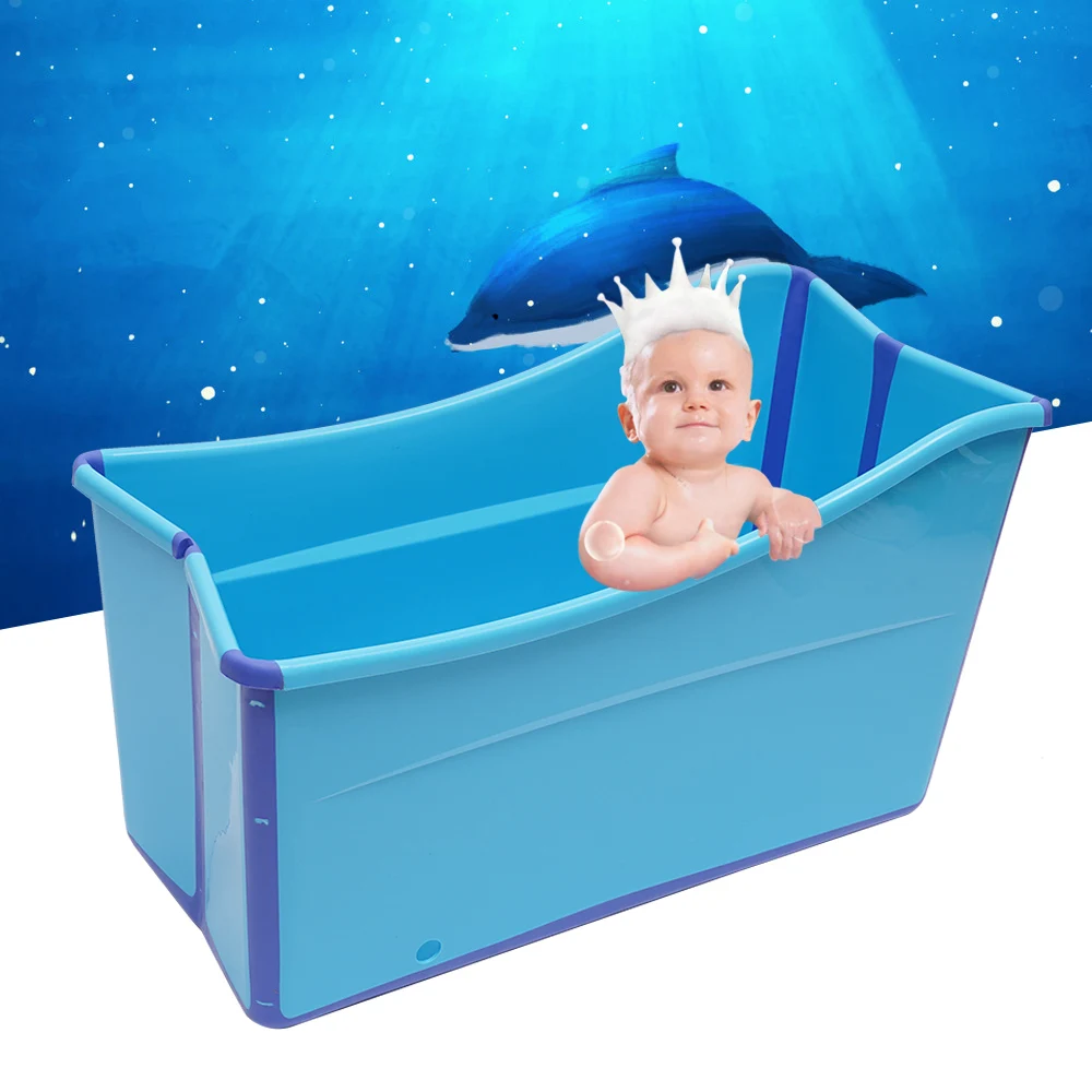 

Portable Folding Bathtub Adult Kid Spa Sauna Bath Rectangle Bucket Water Tub