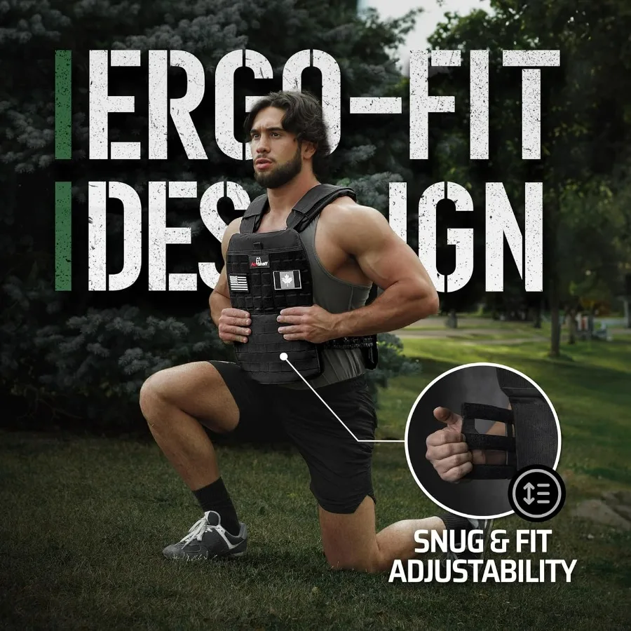 Tactical Weighted Vest - Adjustable Weight Vests - Versatile Wearable Vest for Fitness Workouts, Strength and Endurance Training