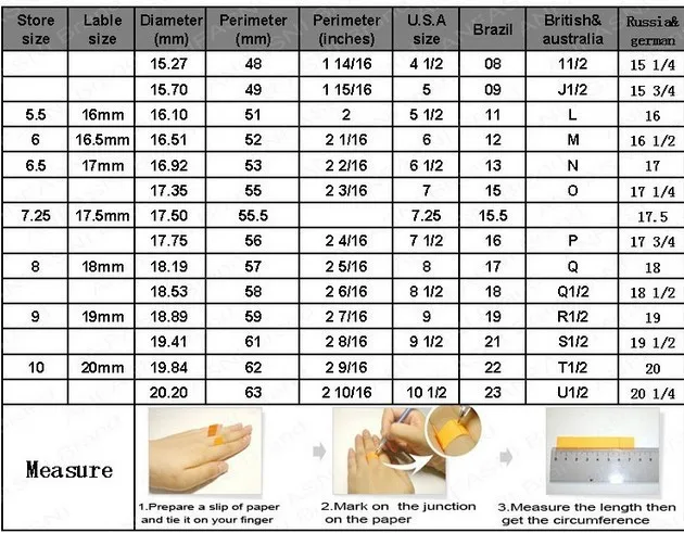 Silver Rosary Bracelet Size Selection Measurement Chart