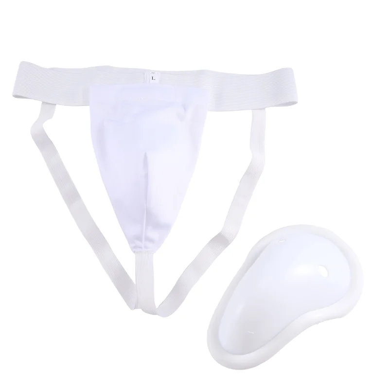 Groin Protector Cup Men Muay Groin Guard Ventilated Adjustable, Karate Fighting Training L
