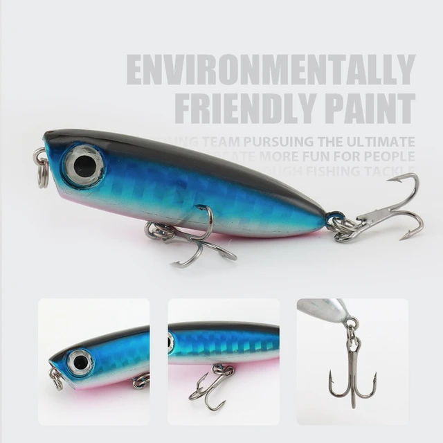 Mini Popper 3.3g 4.5cm Fishing Lure Topwater Wobbler Crankbait Artificial  Hard Bait Floating Trout Bass Pike Lure Freshwater - AliExpress