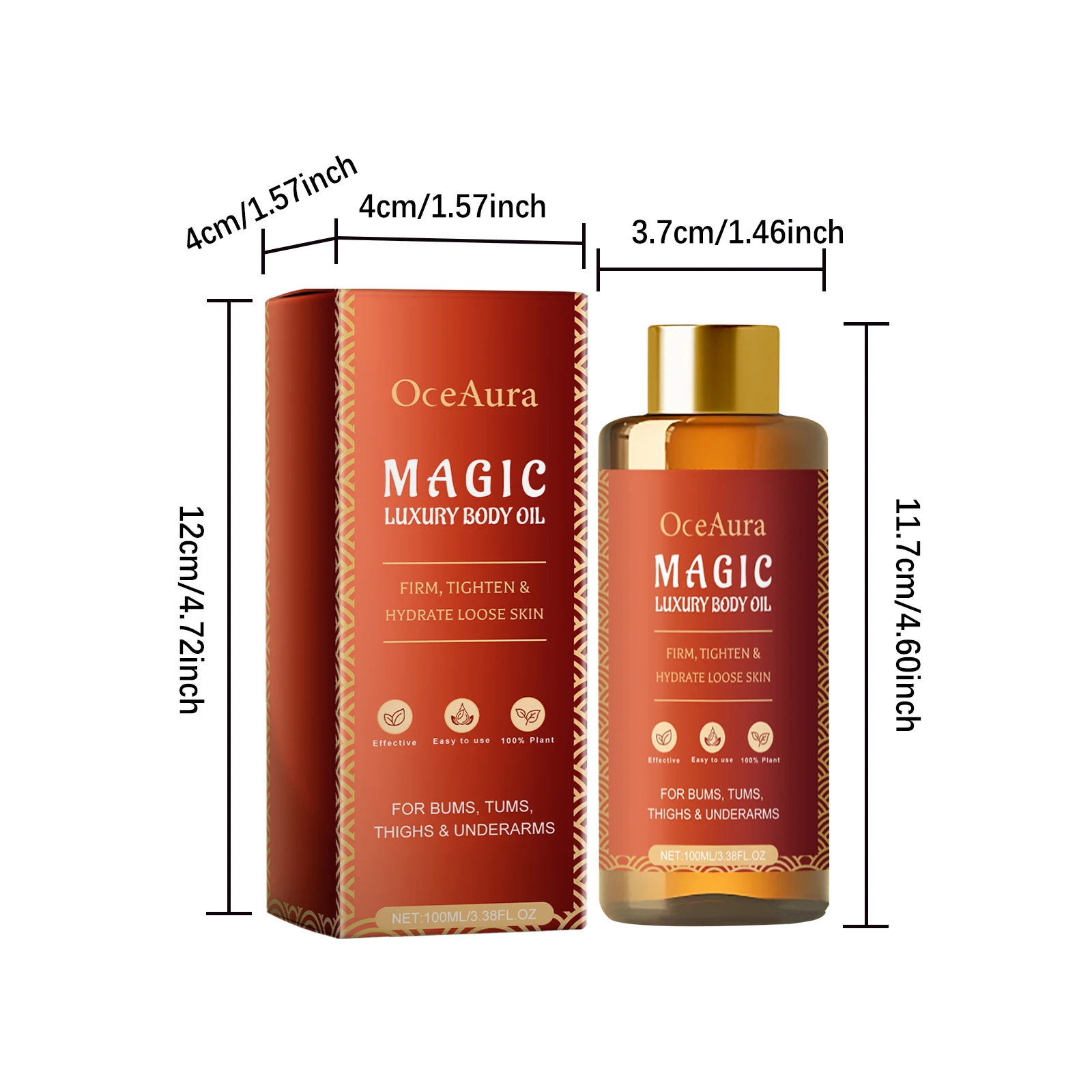 OCEAURA Magic Luxury Body Oil Deep Moisturizing Deeply Moisturizes Dry Skin Winter and Autumn Body Nourishing Oil 3.38 OZ 5