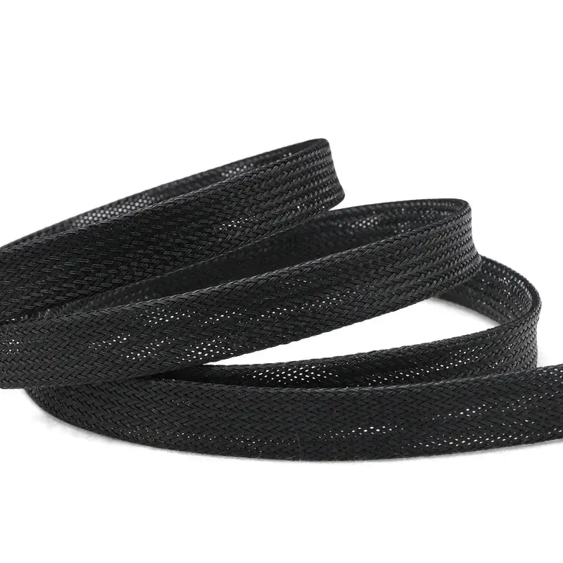 1~50m PET Braid Sleeves Black 2/4/6/8/10/12/14/16/20/25/30/35/40/50/60mm High Density Insulated Snake Skin Cable Wrap Sheath - Image 3