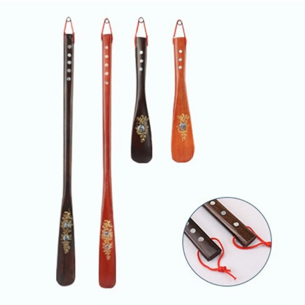Professional Wooden Shoe Horn Flexible Long Handle Shoehorn Shoe Lifter 1pc 22/55/70cm