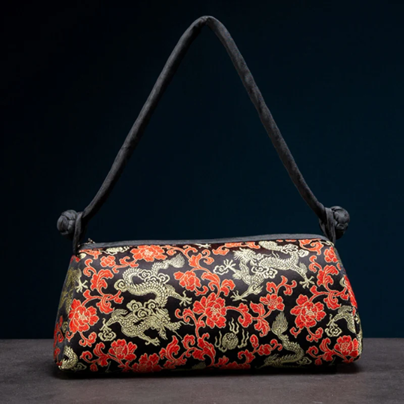 Shoulder Bag Women Handbag Embroidered Sil...