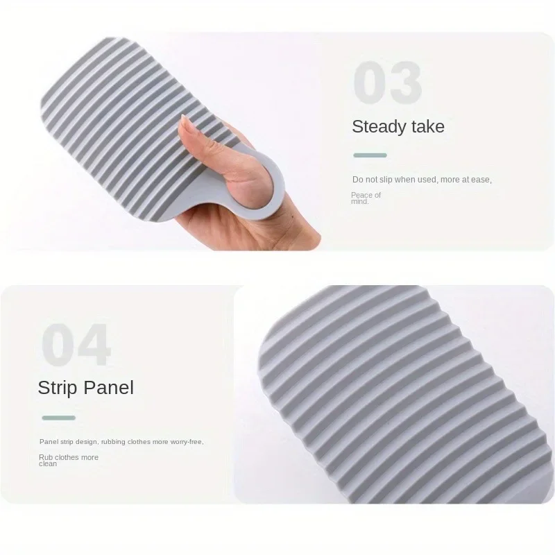 1 household washboard foldable small soft silicone washing board anti-slip rubber washing board thickened