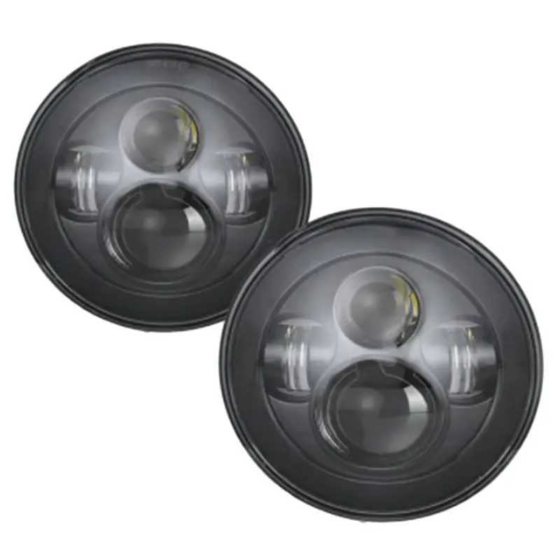 고급스러운 배경 디자인의 7인치 LED 헤드라이트, 원형 헤드라이트, 셰퍼드 블랙용 자동차 용품