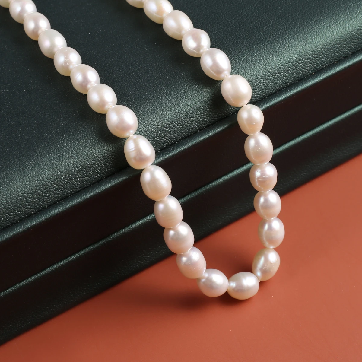 7-8mm Classic White Natural Freshwater Pearl Rice Shape Pearl Bead Loose Spacer Beads for Jewelry Making DIY Necklace Bracelet