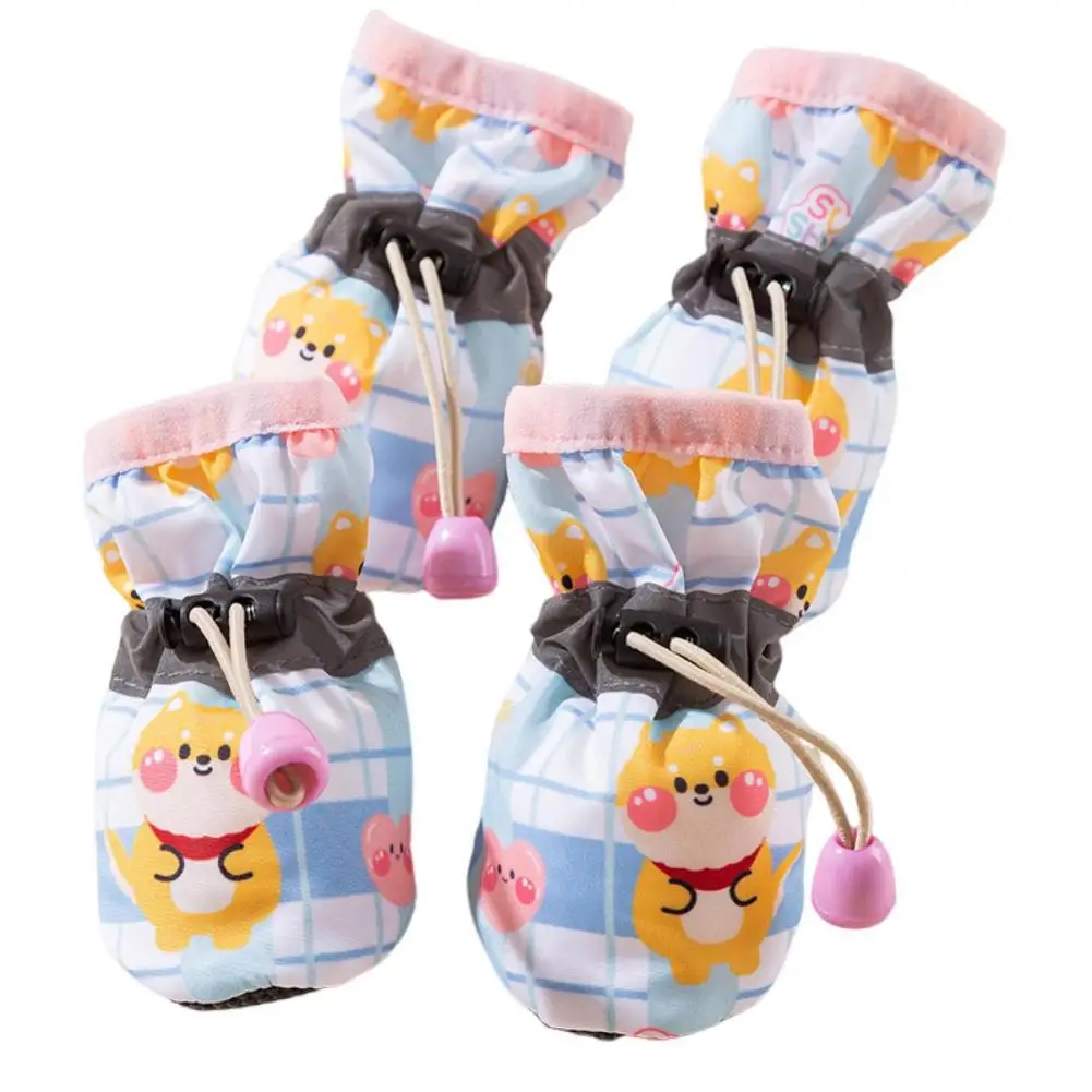 thumbnail image 1 of Zapatos para perros con tracción, botas antideslizantes para perros, paquete de zapatos para mascotas, diseño antideslizante a prueba de viento, forro suave, lindos para perros pequeños y bichones, 1 of 5
