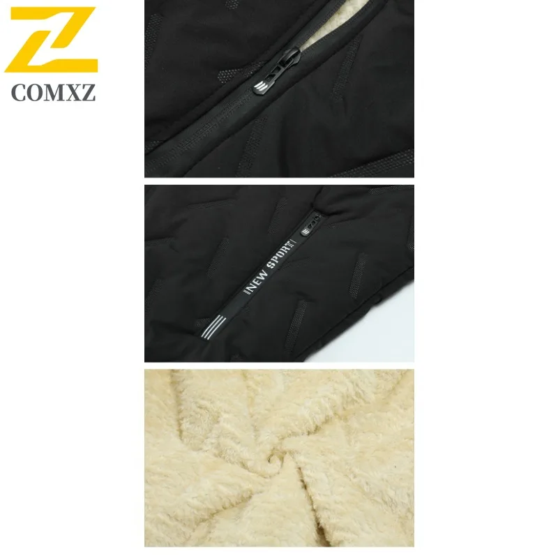 EiAO Vest Plus Size Men's Ultrasonic Fleece Lined Windproof Waterproof Thermal Sleeveless Jacket for Dad Casual Winter Wear 2025