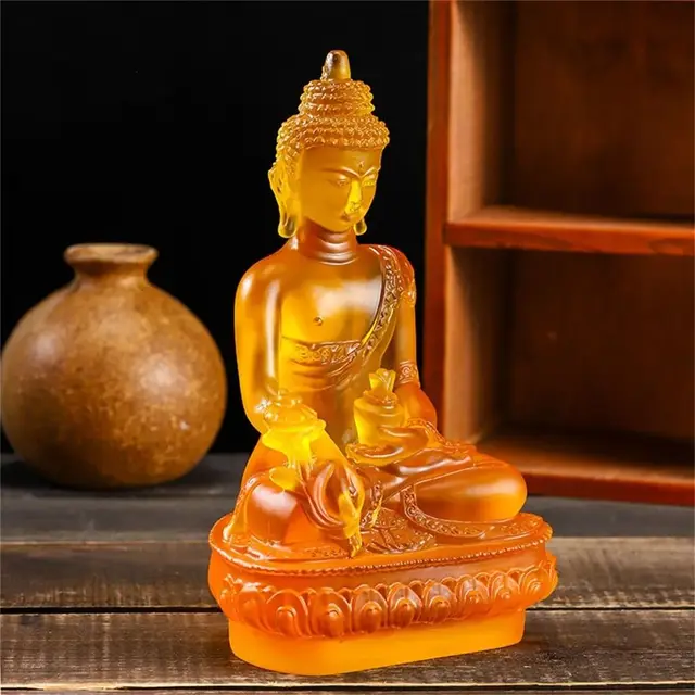 Sculpture de Bouddha Porte-Bonheur en Résine, Feng Shui, Shakya Muni, Décoration de Maison, Bureau et Jardin 5