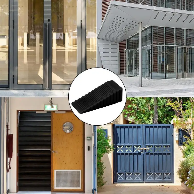 Silicone door stopper rubber doorstops wedge block door rear retainer safety windproof home office anti-collision stopper