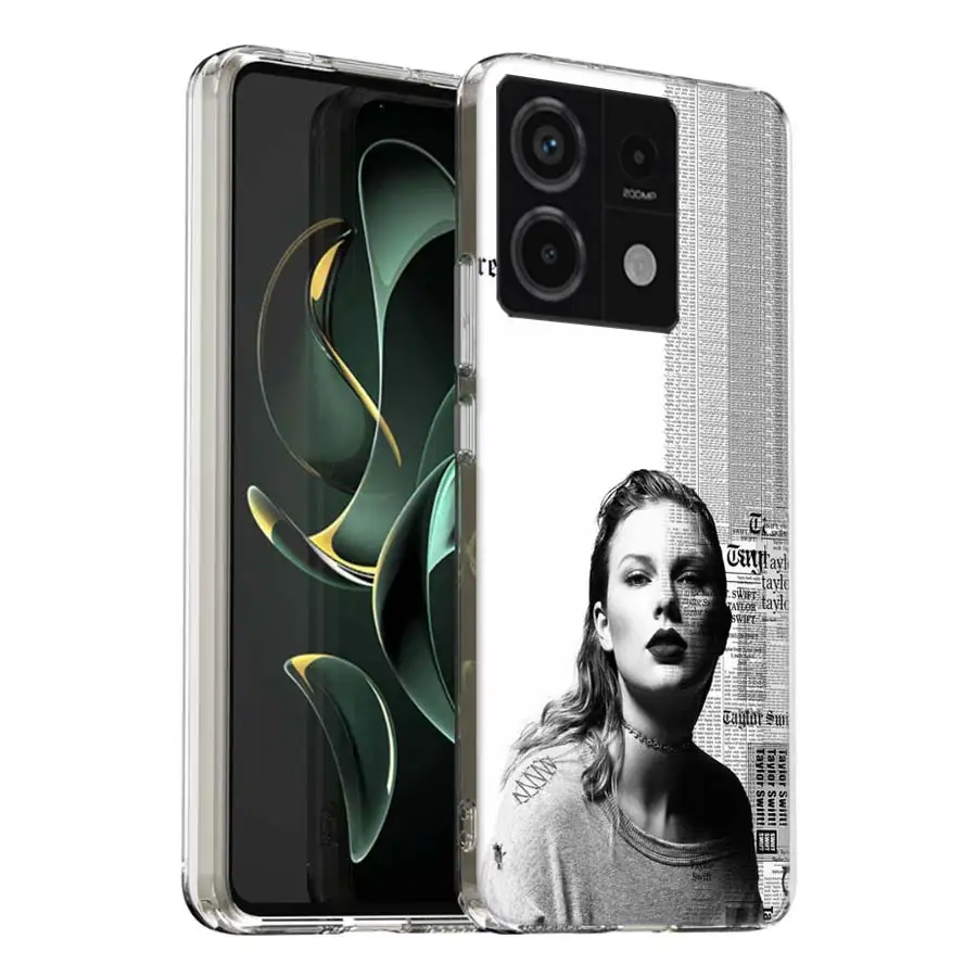 thumbnail image 1 of Funda transparente T-Taylors S-Swifts para Redmi Note 13 12 Pro+ Plus 5G 12S 12 12C 10 10A 10C 9 9A 9C 9T 8 8A K70 K60 K20 Coque Ca, 1 of 5