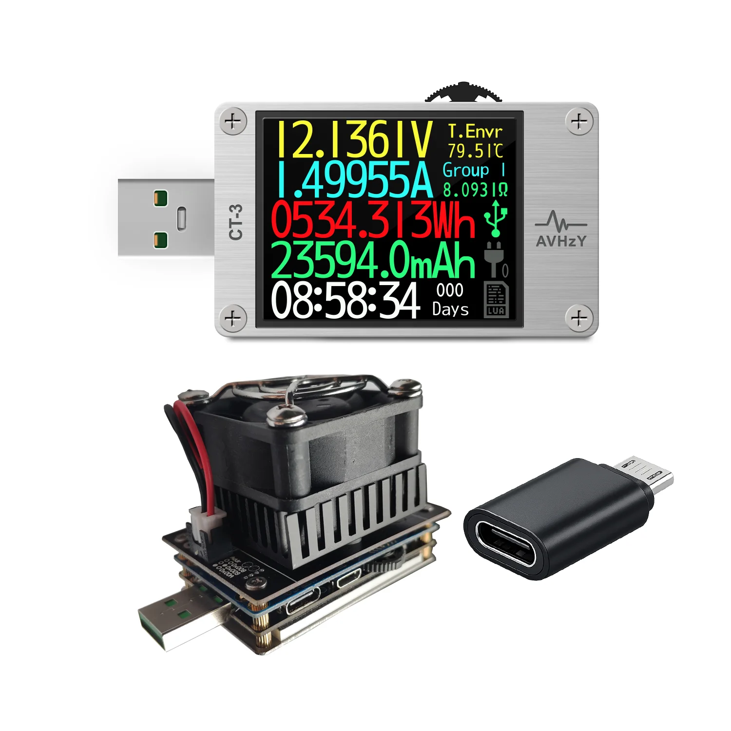 AVHzY USB 3.1 Power Meter Digital Multimeter Current Tester
